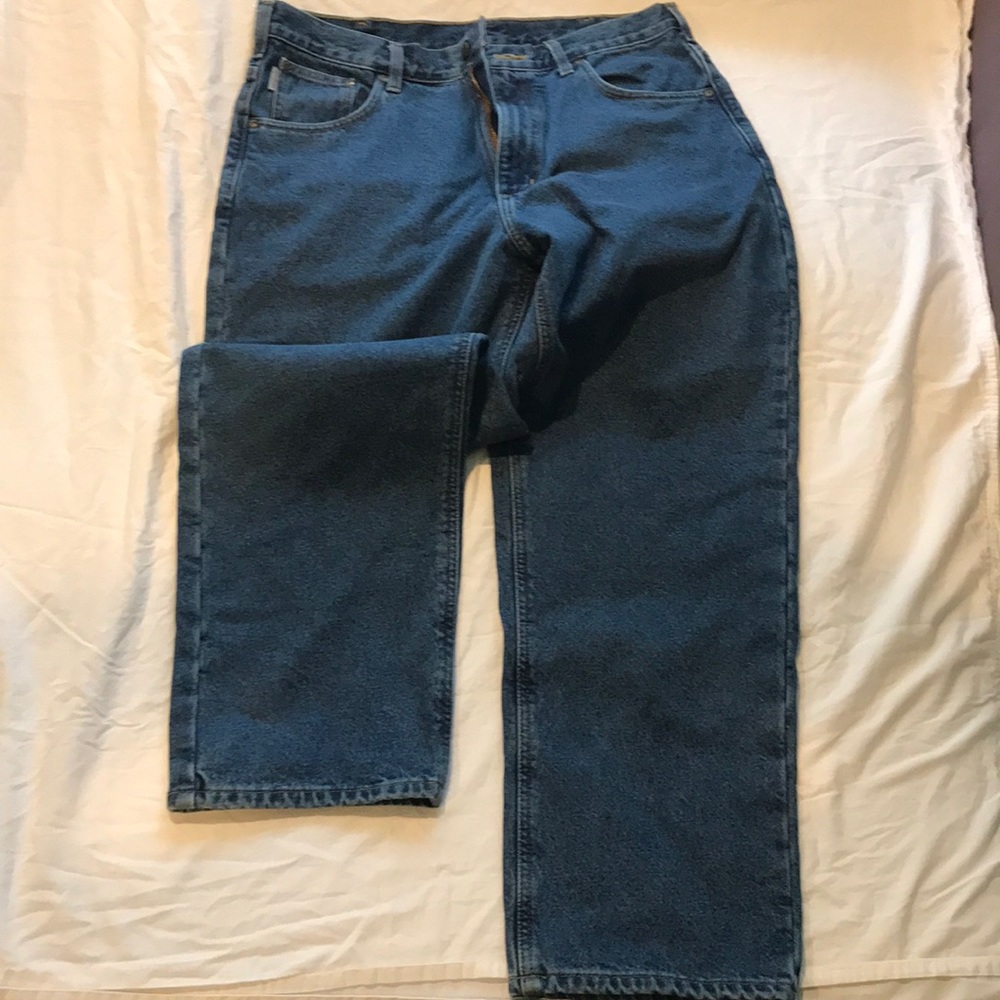 Flannel insulated work jeans